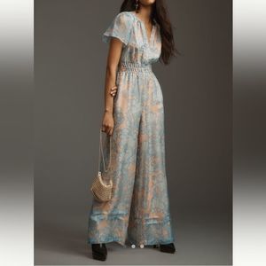 Anthropologie Somerset Organza Jumpsuit